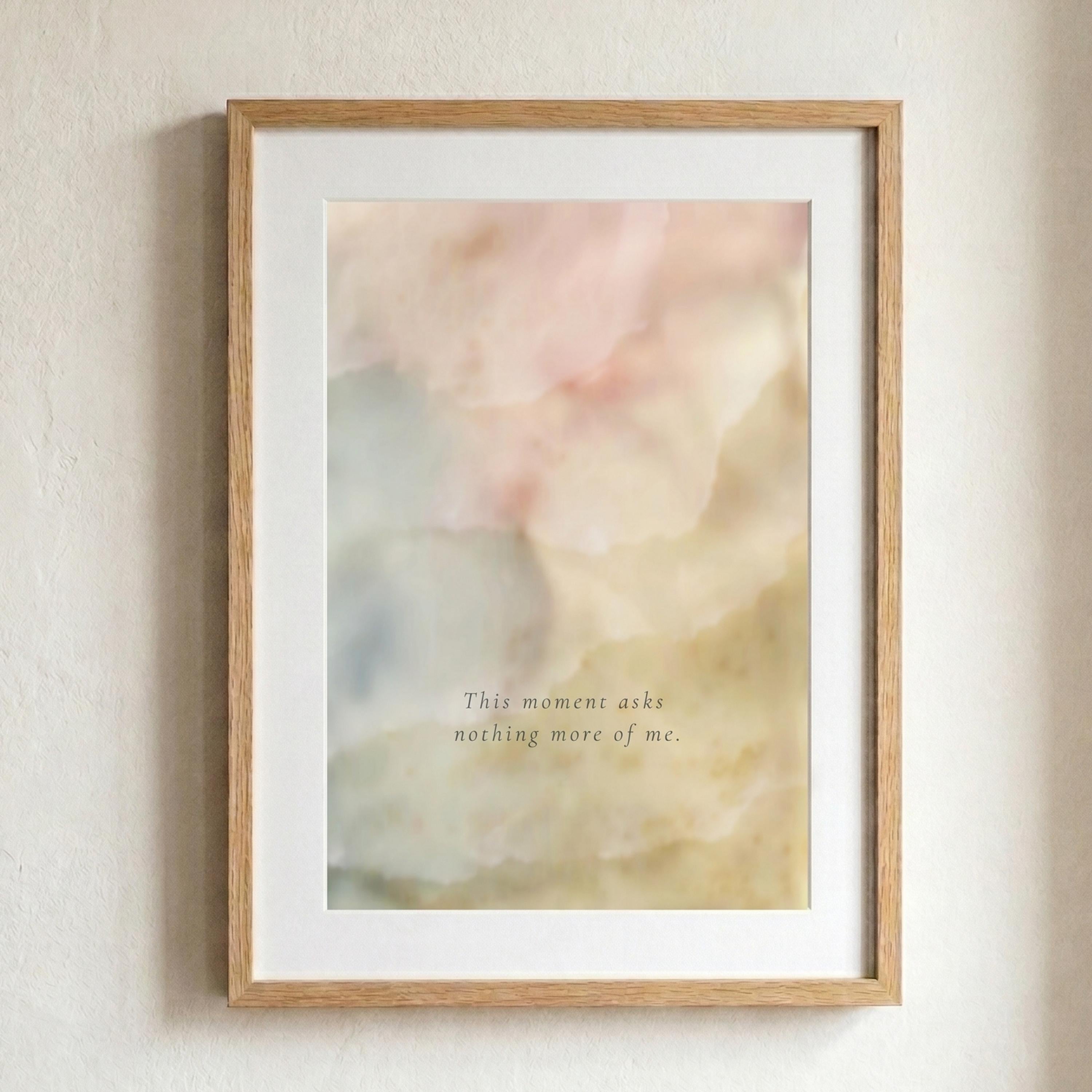"Held, softened, released, stilled." — Erosion & Grace Pastel Watercolour Gallery Wall Set of 4 (Digital Download)