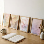 "Held, softened, released, stilled." — Erosion & Grace Pastel Watercolour Gallery Wall Set of 4 (Digital Download)