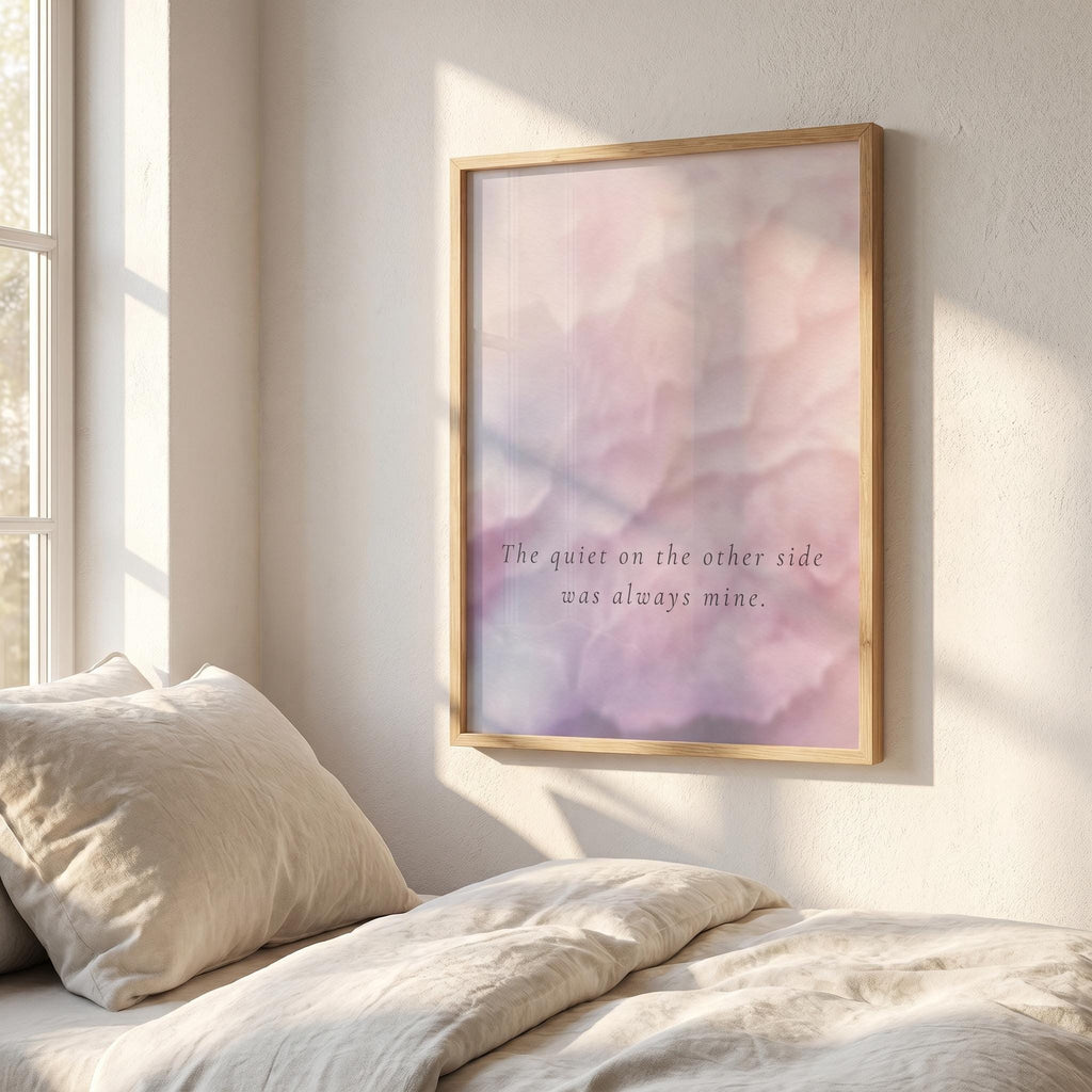 "The quiet on the other side was always mine." — After Abstract Print, Mindfulness Wall Art