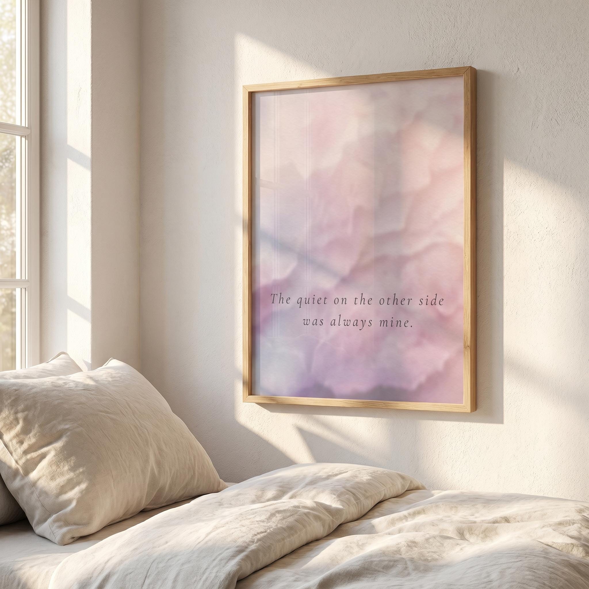 "The quiet on the other side was always mine." — After Abstract Print, Mindfulness Wall Art