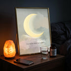 "Even in the dark, I am guided" - Crescent Moon Wall Art