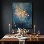 "I choose what I say yes to." — Teal & Gold Horizon Print, Abstract Skyline Boundary Affirmation Wall Art