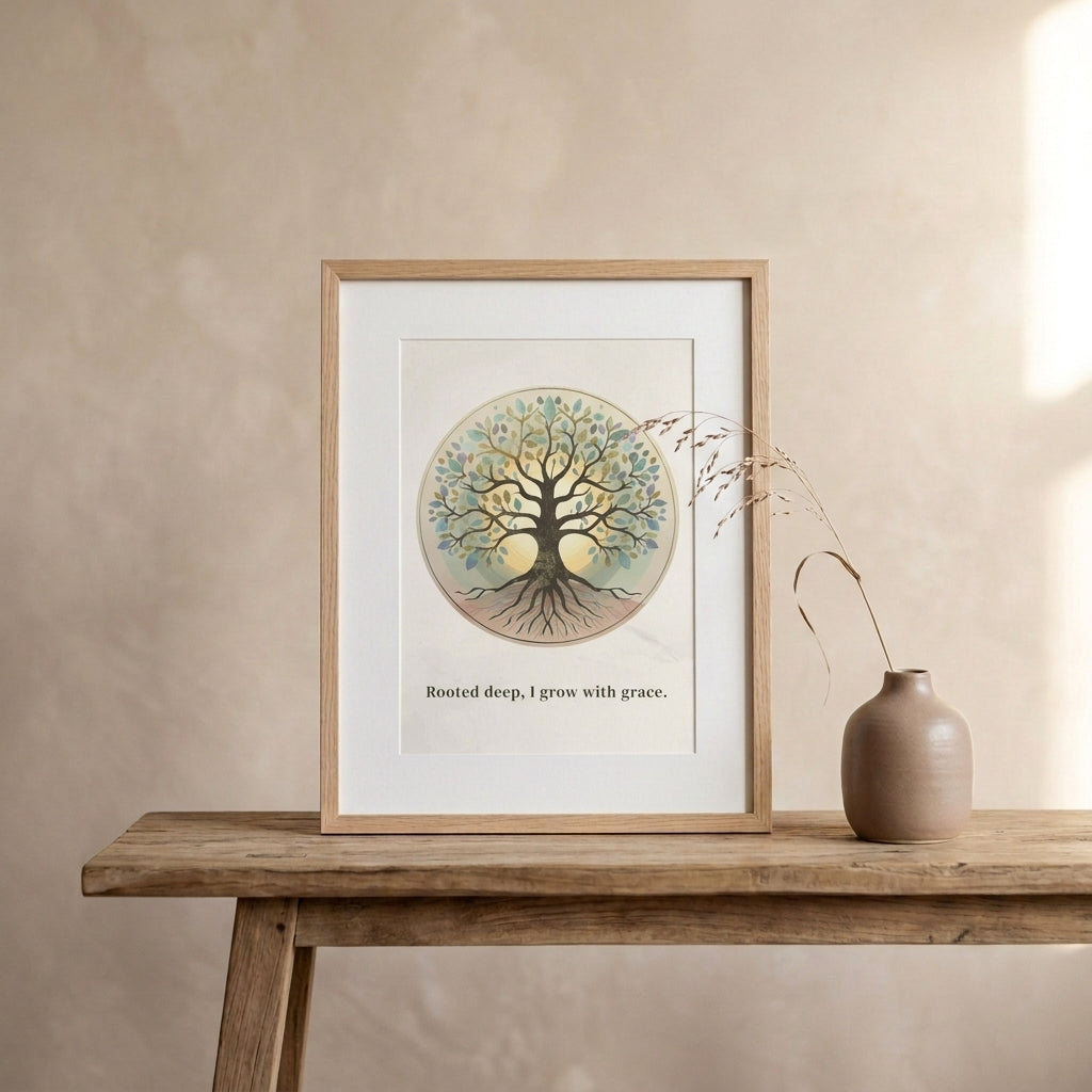 "Grow with Grace" — Tree of Life Zen Art